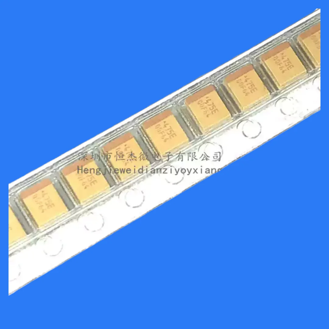 10PCS/25V4.7UF B type 3528 patch tantalum capacitor imported 1210 screen printing 475E 3.5*2.8mm