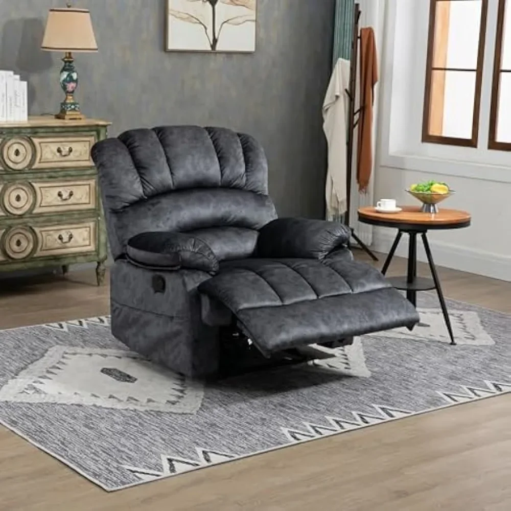 Large, Soft, Extra Wide Overstuffed Arm and Back, Single Sofa Chair for Living Room Bedroom,Gray, 40