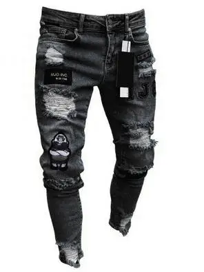Jeans da uomo slim fit bianchi di fascia alta Bla Pantaloni in denim con punzonatura alla moda Pantaloni lunghi Chiusura con cerniera Scena sportiva adatta