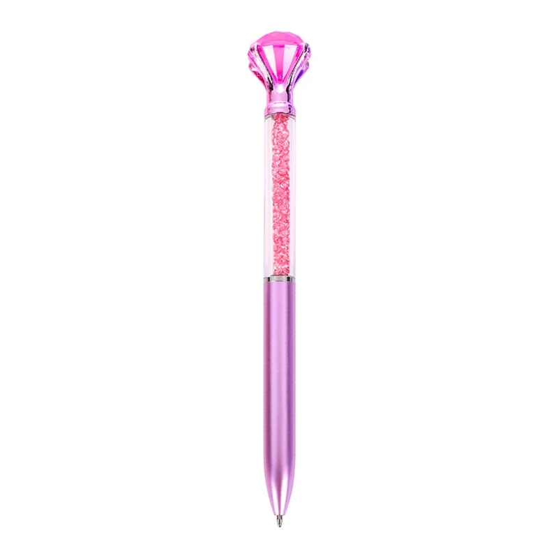 Stylo à bille en cristal diamant pour l'école le bureau, cadeau d'anniversaire créatif, 16.8cm