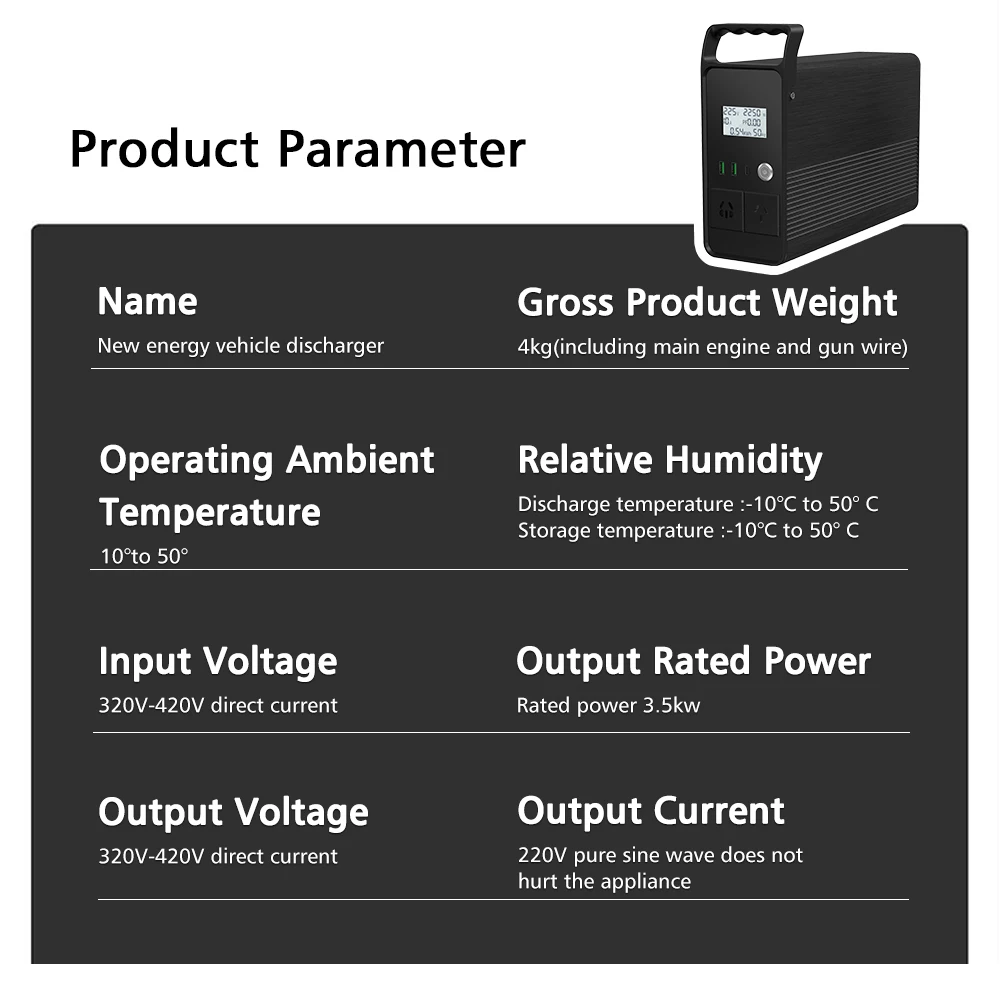 Gb/t DC V2L Vehicle-to-load (V2L) Bidirectional Charge Gb/t Adapter V2H Hyundai