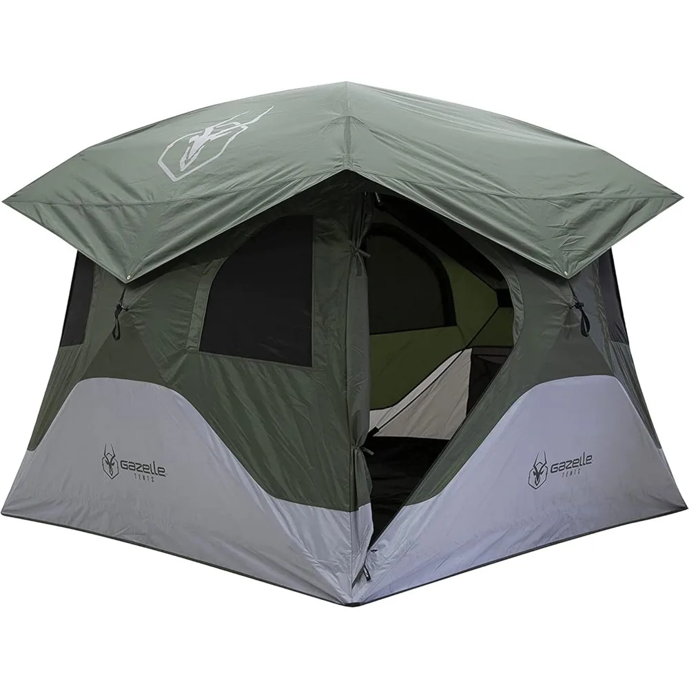 T4 Hub Tent, Easy 90 Second Set-Up, Waterproof, UV Resistant, Removable Floor, Ample Storage Options, 4-Person, 78