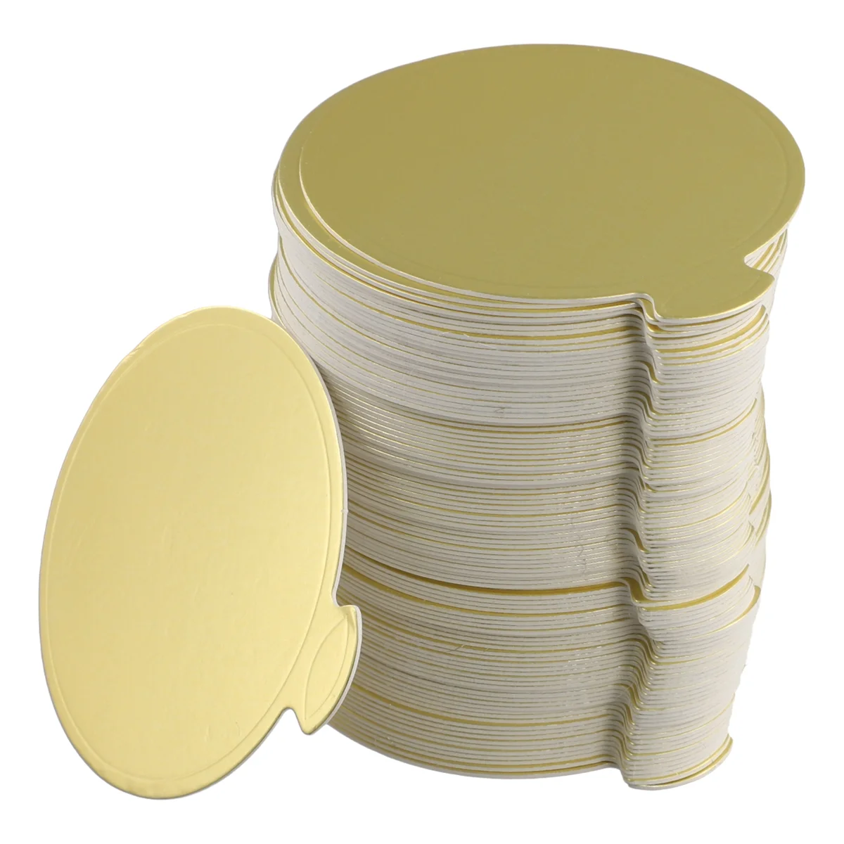 ABKM Mini Round Golden Cardboard Cake Base, Mousse Cake Plate, 100 Pieces Cake Paper Plate Round Cardboard Base Dessert Plate