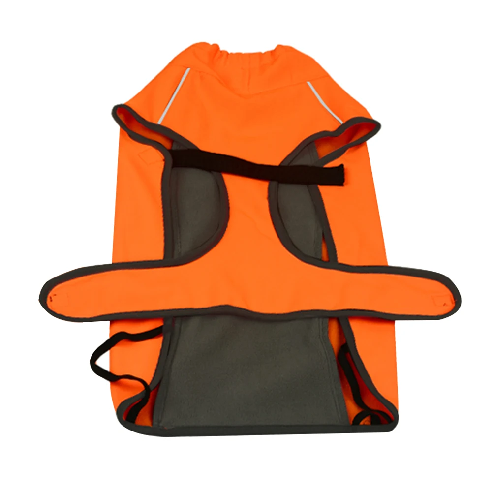 

Reflective Warm Pet Clothing Fall Coat Dog Coats Jackets Orange Polyester Clothes for Large Dogs