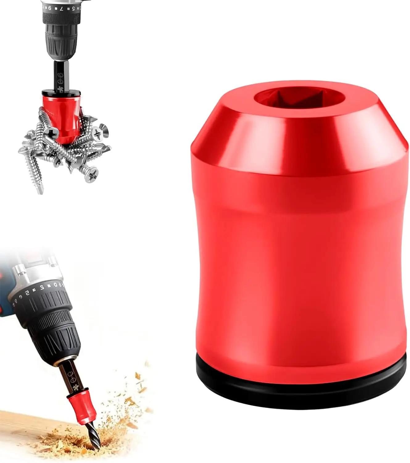 

1/5Pcs Magnetic Screw Rings Magnetized Ring Screwdriver Bits Aluminum Alloy 1/4 Inch Shank Screw Bit Magnetic Magnetizer