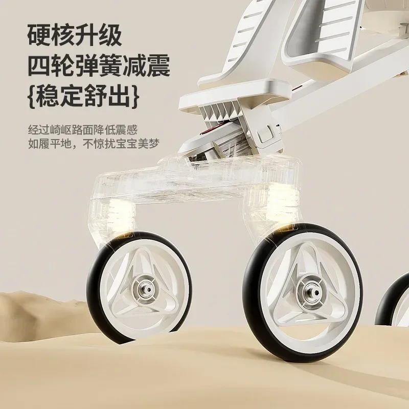 2025Carrito de mano Artefactos para caminar para bebés son ligeros, plegables y plegables con un solo botón, los cochecitos pueden sentarse y acostarse