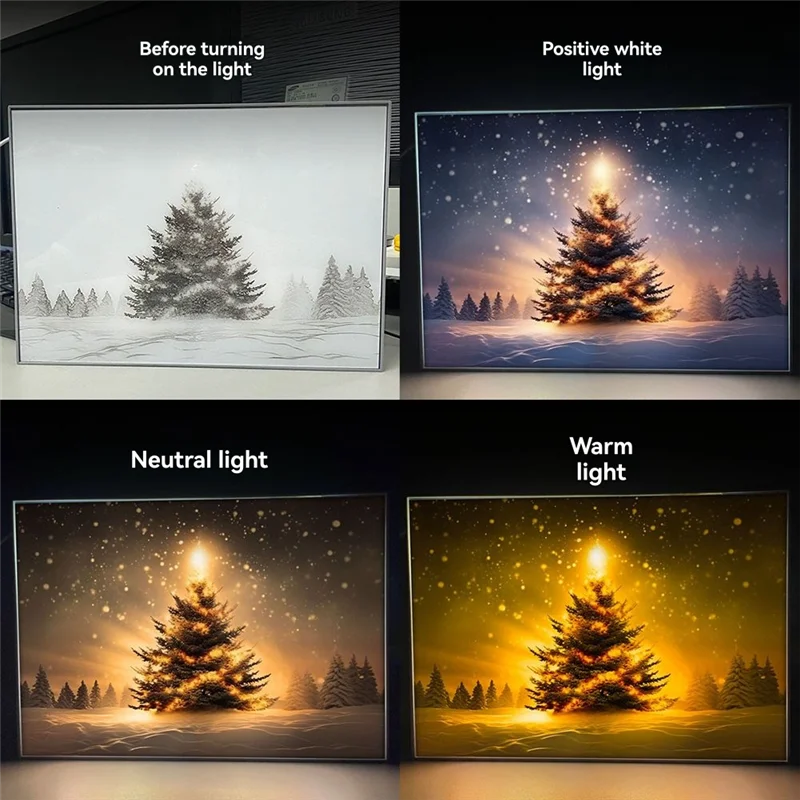 AC88-USB Plug Dimming Romantic Home LED Beautiful City Night View Light Painting HD Picture Narrow Bezel Decorations Lamp