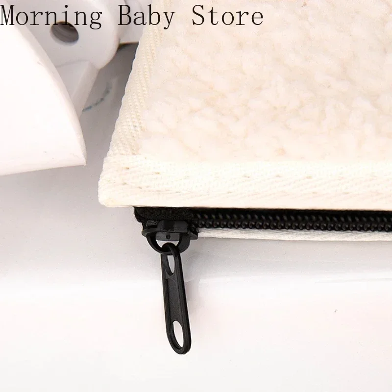 Universal Waterproof Toilet Seat Cover, Zipper WC Mat, Ovelhas Dos Desenhos Animados, Lã de Cordeiro, Acessórios Almofada Do Banheiro