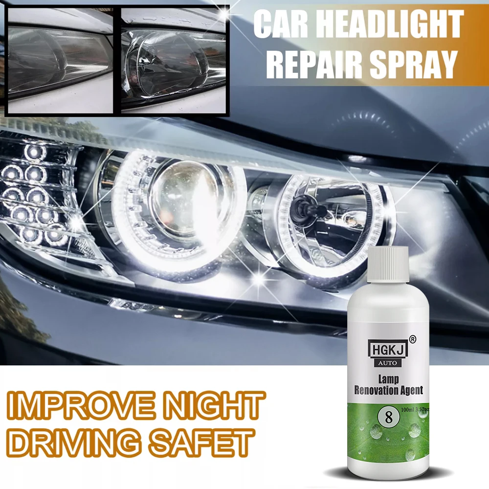 HGKJ Car Headlight Polishing Repair Kit Clean Retreading Agent car Headlight Restoration Polishing Car Accessories