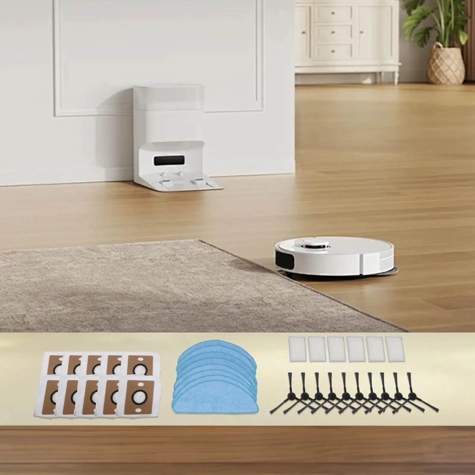 For ILIFE A12 for Pro Robot Vacuum Accessories Filters Mop Cloths Dust Bags and Side Brushes for Better Home  For