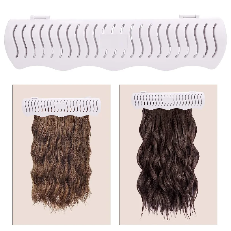 Hair extension bracket hair extension style is designed to secure clips, tape, mini bundles, and sewn hair curtains during color