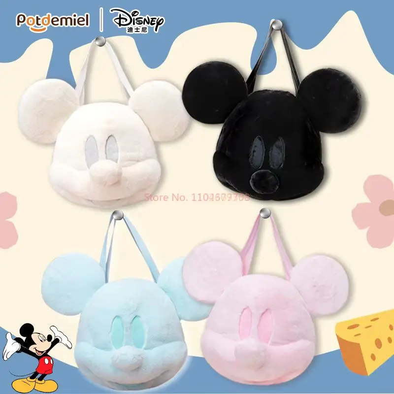 Disney autentico Mickey nuova borsa per bambole portatile da donna borsa a tracolla moda tinta unita versatile borsa per bambole 3D regalo di compleanno