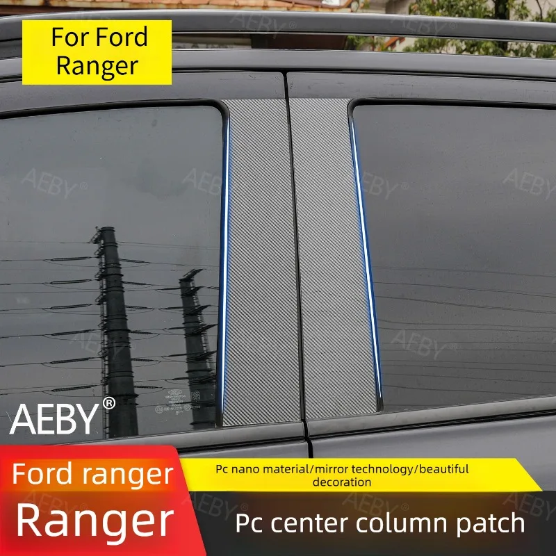 

For Ford Ranger 2022-2026 door pillar decorative pad,B pillar cover pillar decoration,Window trim center pillar,Accessories