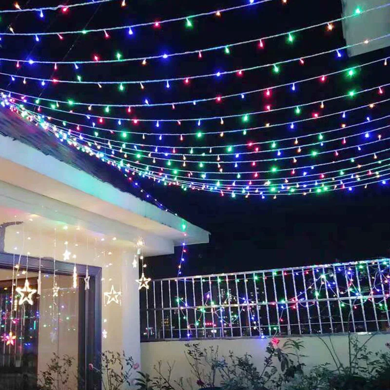 2025 10/20M EU Plug Christmas Garland Light LED Strings Light Outdoor Light for Xmas Tree Wedding Party New Year Holiday Light