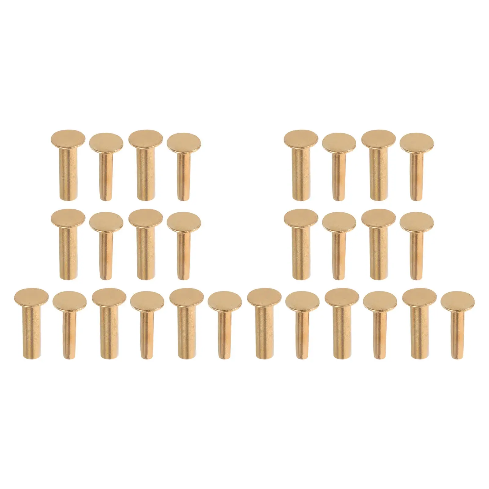 20 Pairs Knife Handle Rivets Copper Lock Fastener for Chef Knife Making Bracket Bolt Tool Head Pins for Cleaver Handle 4mmx1.6cm