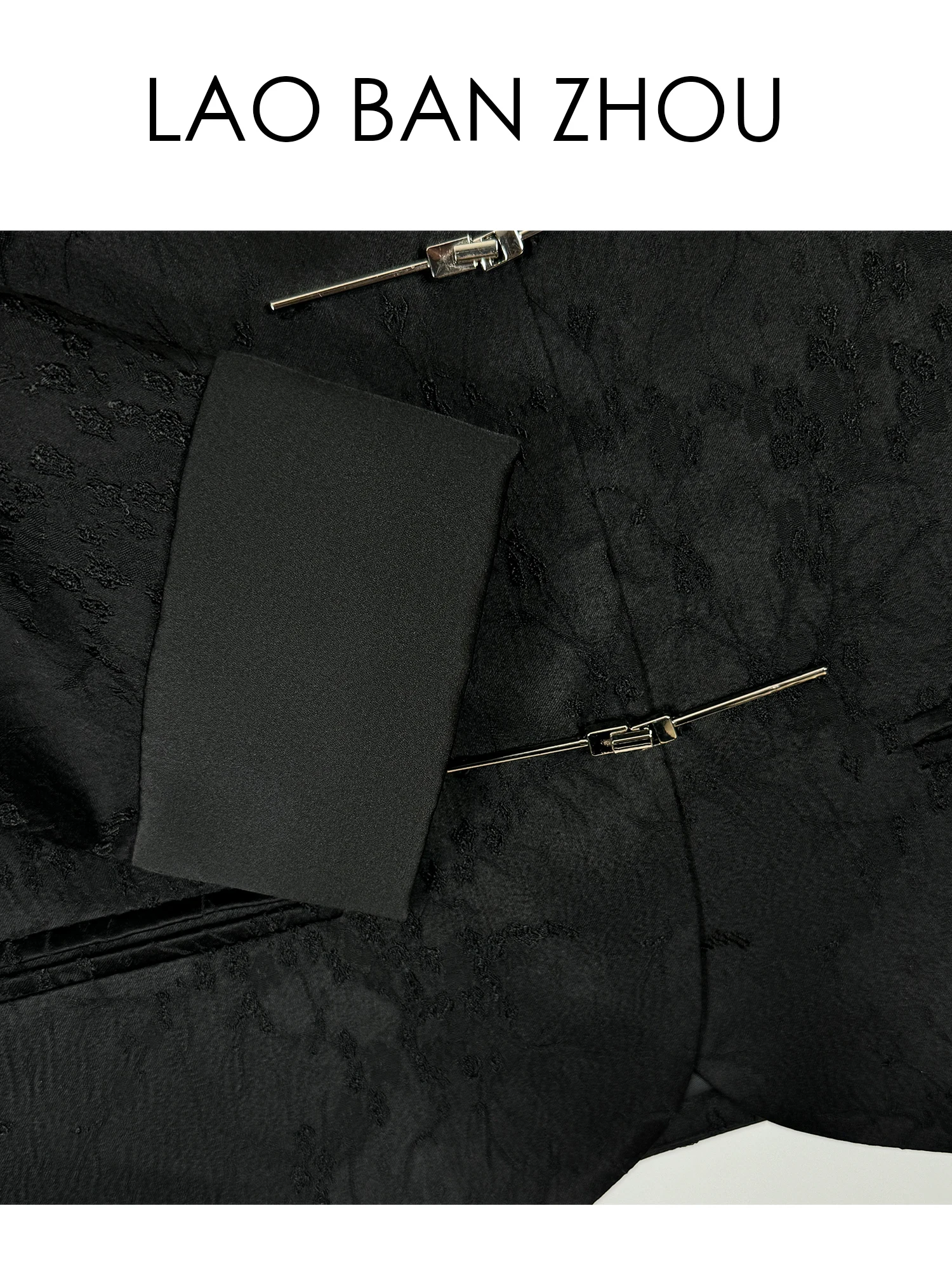 

Ele ort Suit Jaet New Chinese Sle Embroidery Week Polyester Fiber Long Sve Button Pure Color