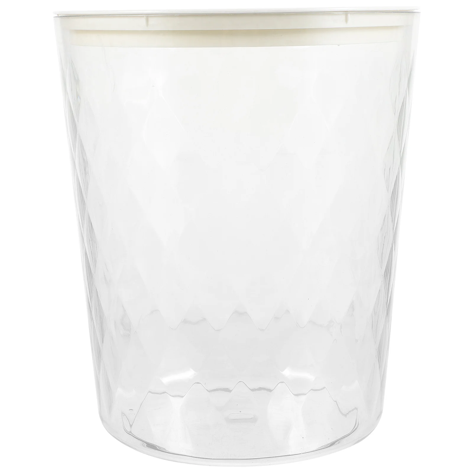 

Transparent Press Ring Trash Can Easy Clean Household Garbage Bucket for Kitchen Bathroom Bedroom Office Practical Waste