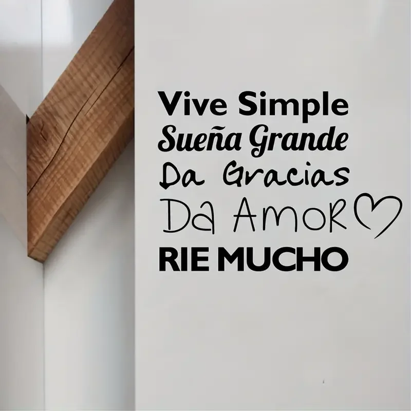 1pc Carved New Spanish Sentences Wall Stickers, Vinyl Decal For Room Decoration, Wall Sticker For Living Room Decor