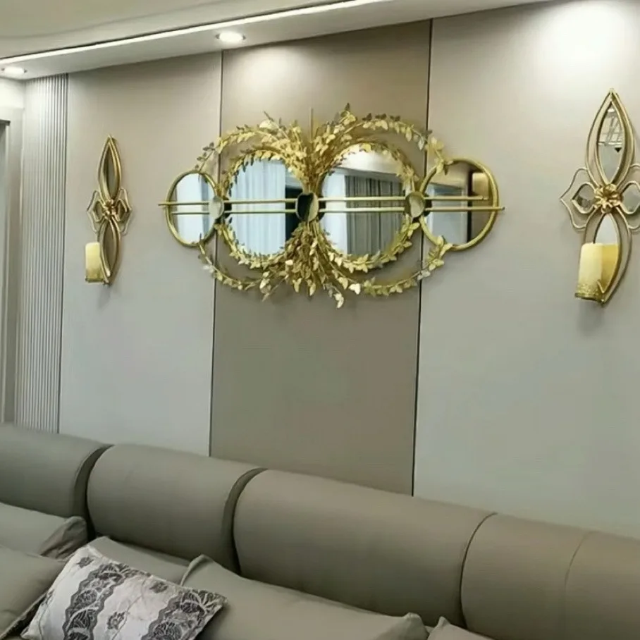 Restaurant Mirror Modern Simple Creative Bar Counter Cafe Dining Table Dining Room Candlestick Wrought Iron Metal Pendant Iron M