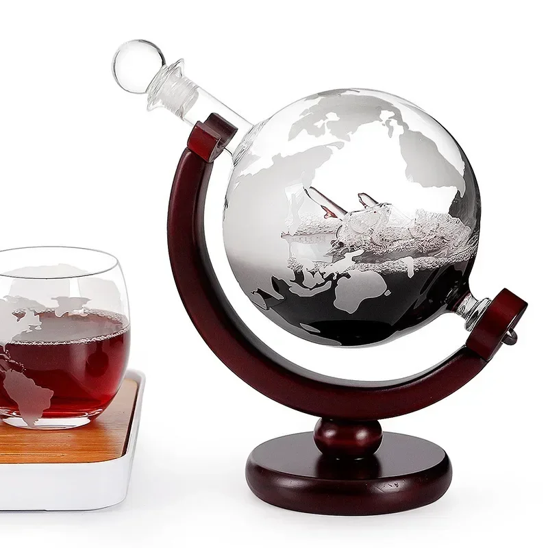 Globe Wine Decanter Glass Crystal Party Alcohol Dispenser Bar Glassware Vodka Whiskey Decanter Lead Free Pitcher Creative Gift