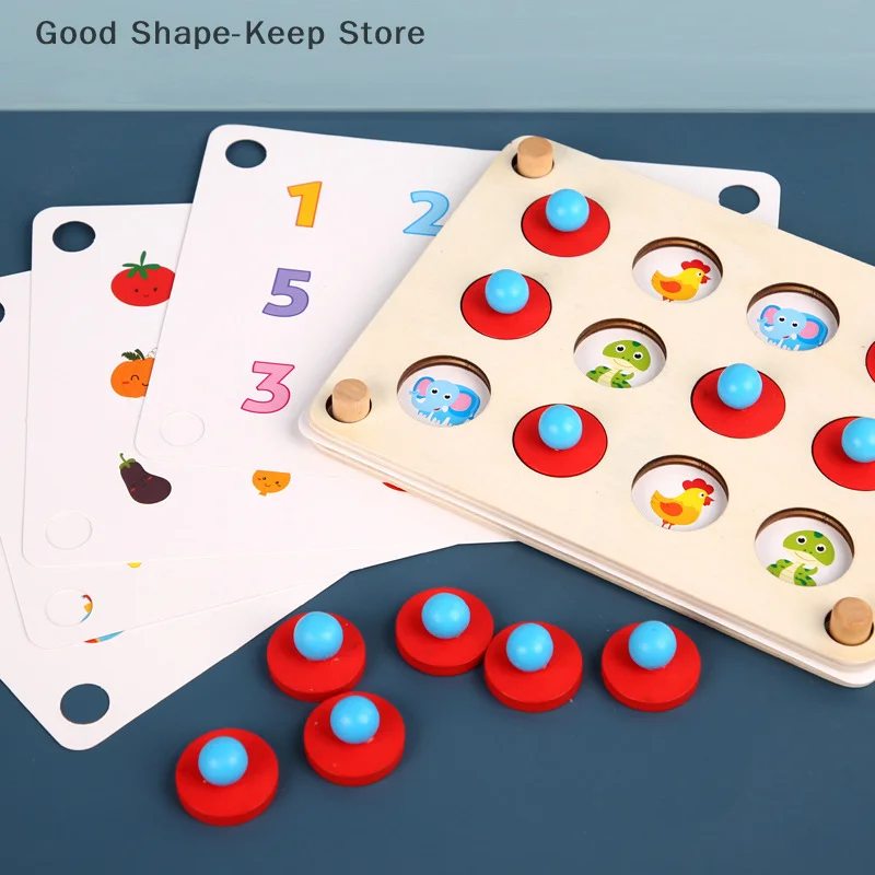 Giocattolo educativo per scacchi di memoria per bambini - Gioco di apprendimento Montessori per la concentrazione e lo sviluppo logico