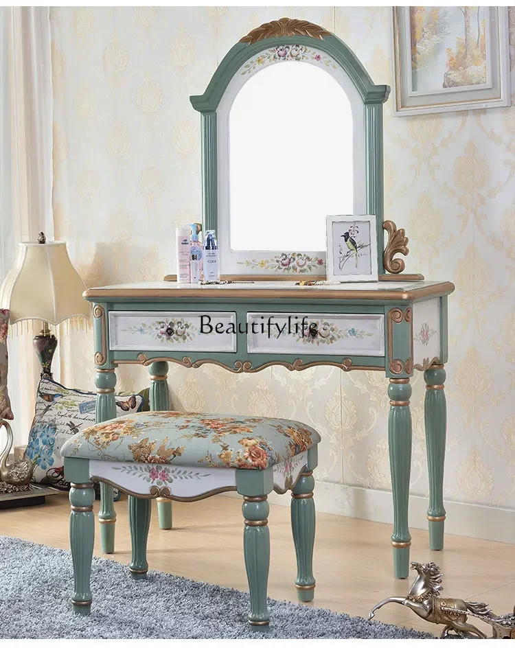 

American Mediterranean Blue and White Dresser Multifunctional American Dresser