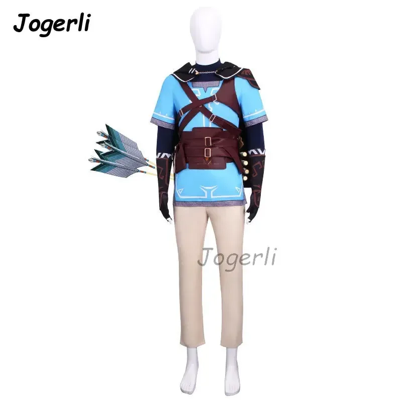 

Jogerli Legend Tears of The Kingdom Link костюмы для косплея полный комплект стрелка для ролевых игр мужской парик костюм на Хэллоуин;6,r'8;p'