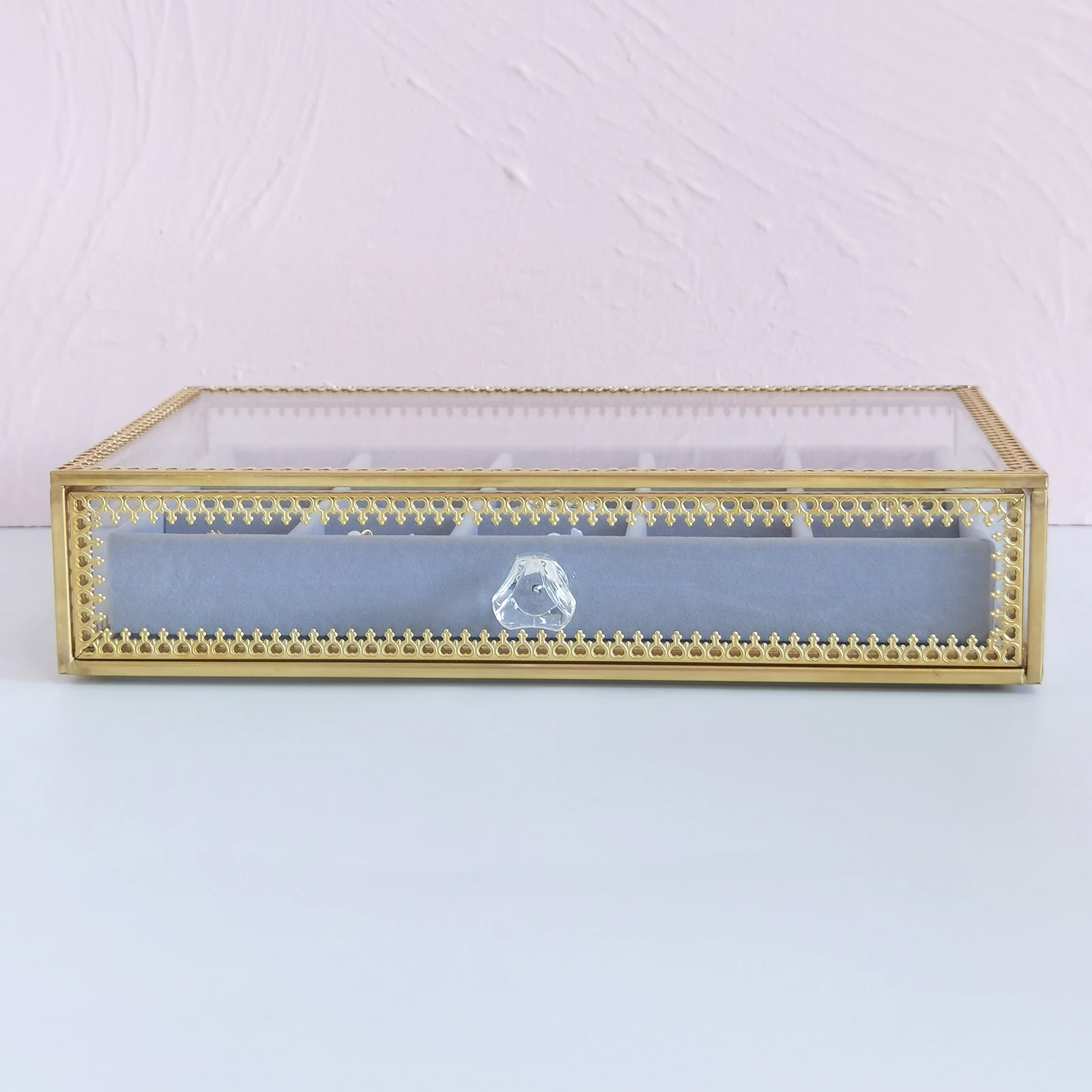 

Jewelry Box Organizer Bracelets Earrings Display Storage Tray Stackable