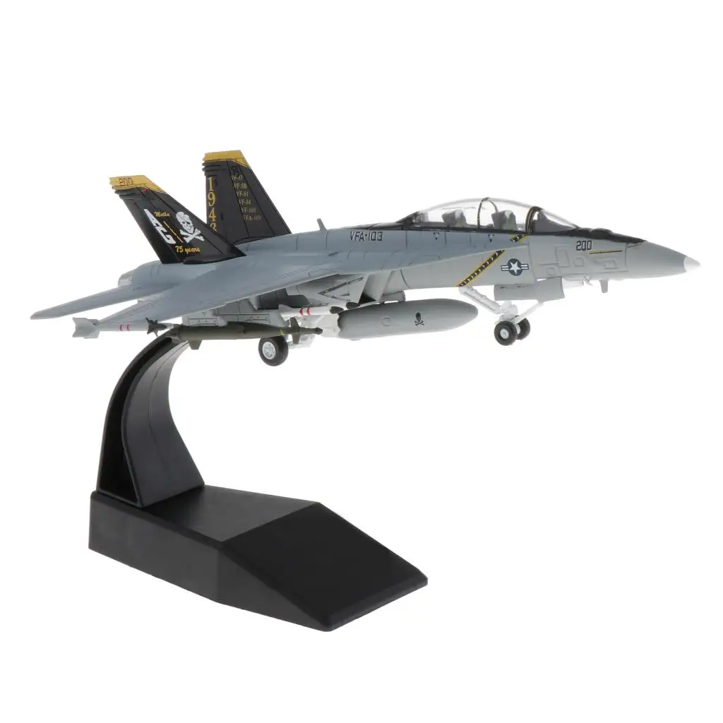 1:100 Diecast Model Toy Super Flanker Jet Fighter Aircraft US Air Force Aircraft Raptor for Collection F-14 / F-15 / F/A-18F