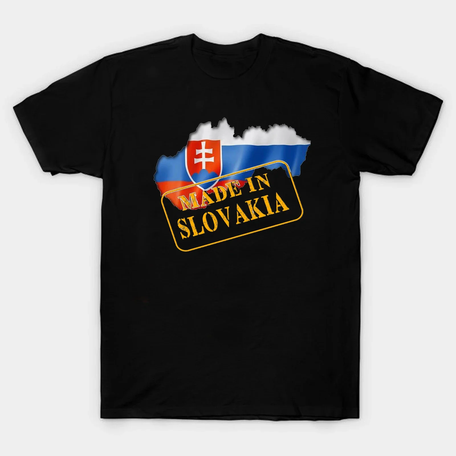 Slovakian Flag Map National Pride Made In Slovakia T Shirt. Short Sleeve 100% Cotton Casual T-shirts Loose Top Size S-3XL