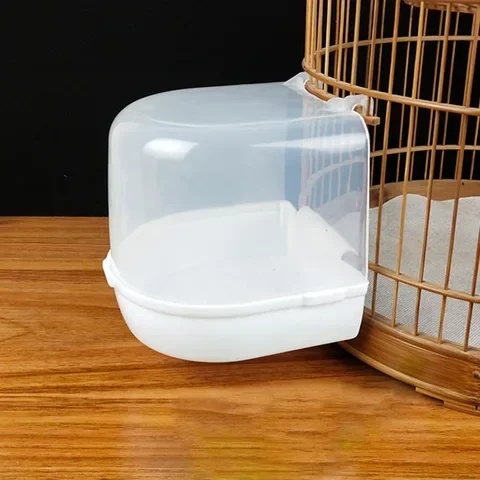 

Plastic Bird Bath Box, Shower for Parrots, Hanging Cages, Mirror Bathtub for Birds, Water Bath Tub, Pet Bird Bowl, New