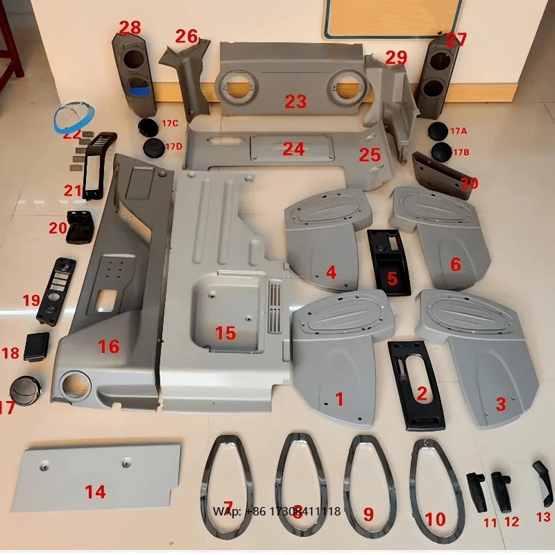 Excavator Accessories - Fit R60-7 High-Quality Armrest Box Cab Trim Panels Full Vehicle Interior Parts