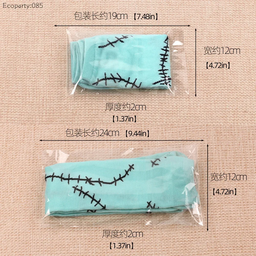 女性の靴下ゴルフセットクリスマス恐怖の夜 Cos サリー手袋靴下コスプレハロウィンコスチュームサリーステッチコスチューム Accessorie