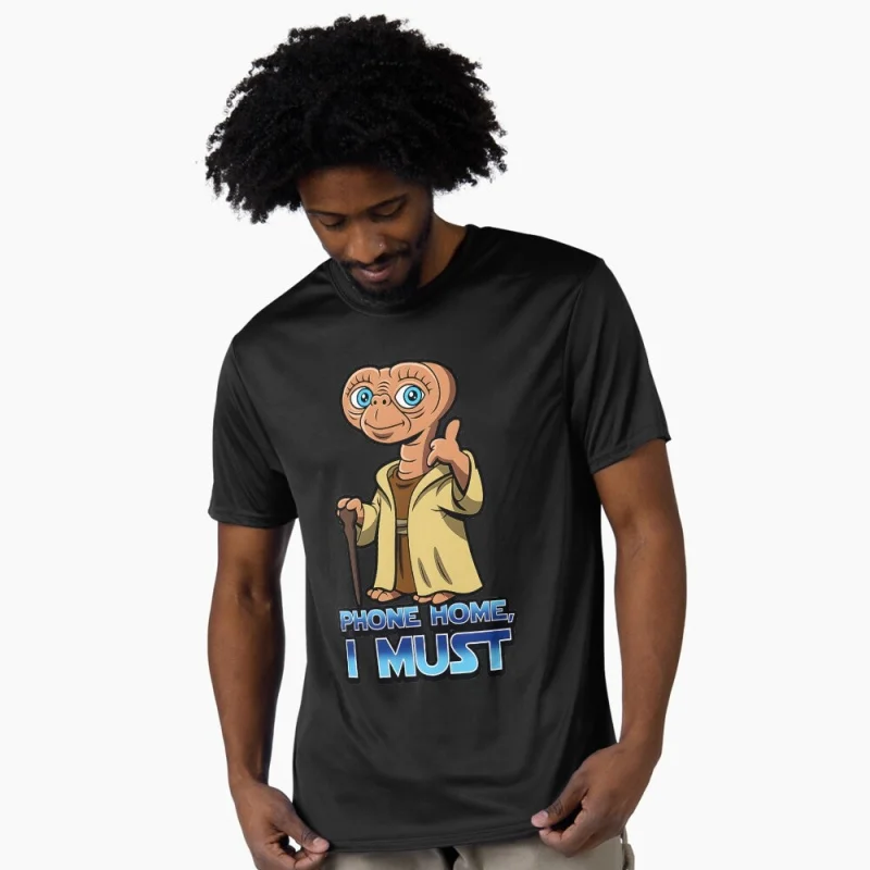 

E.T. The Extra Terrestrial 0403 t shirt Retro Alien Movie Graphic Tee for Sci-Fi Fans 100% cotton printed All size Tops S-6XL