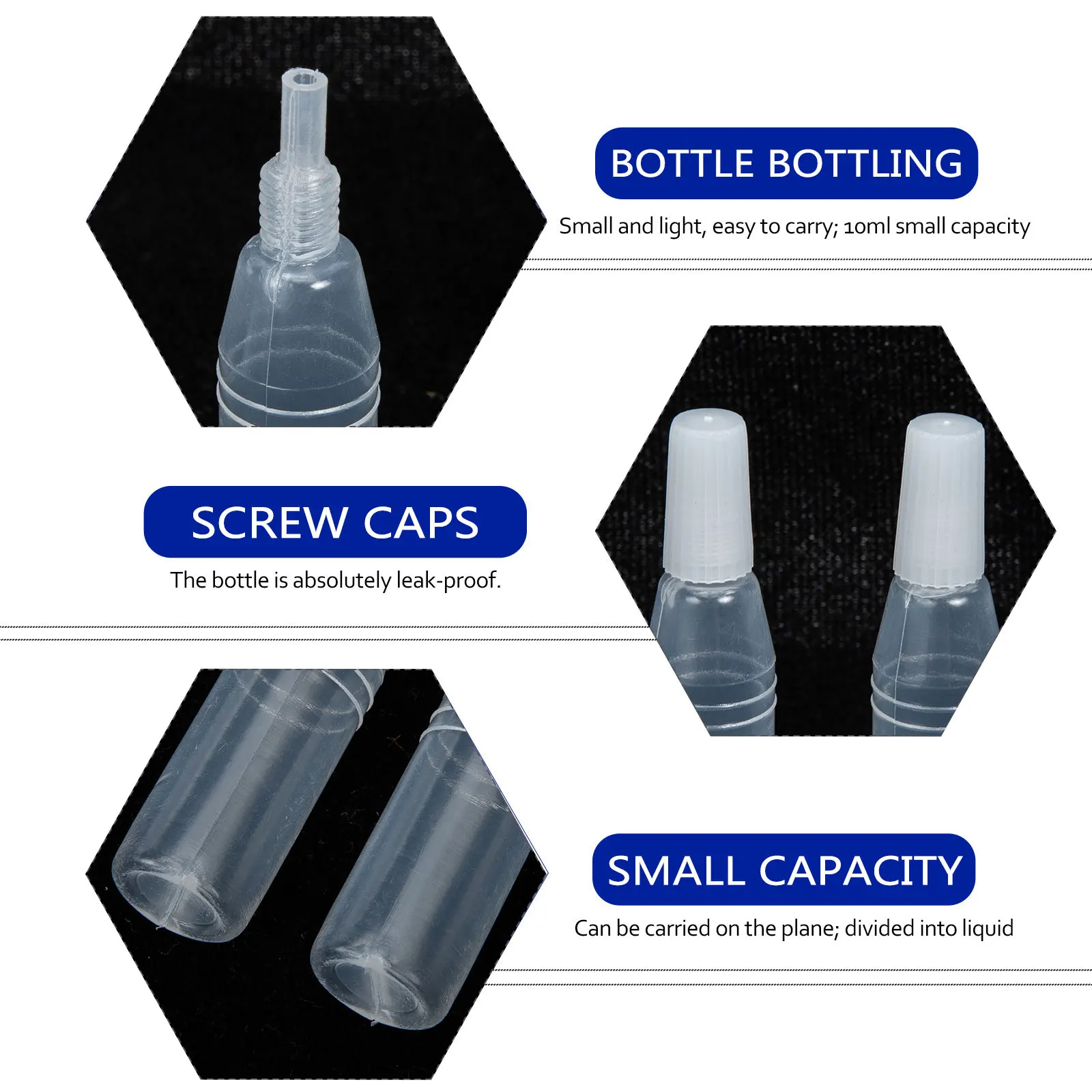 

80 Pcs Dropper Bottles Eye Liquid Essential Oil Sub-pack Empty White Mini Travel