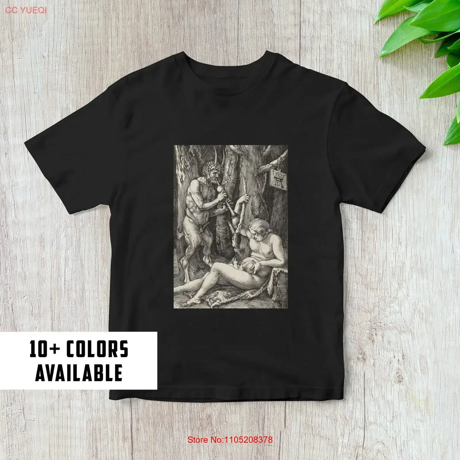 Art T Shirt Albrecht Durer Satyr Family 1505 Vintage Aesthetic Renaissance History vintage Washed Stylish fashion Stretched