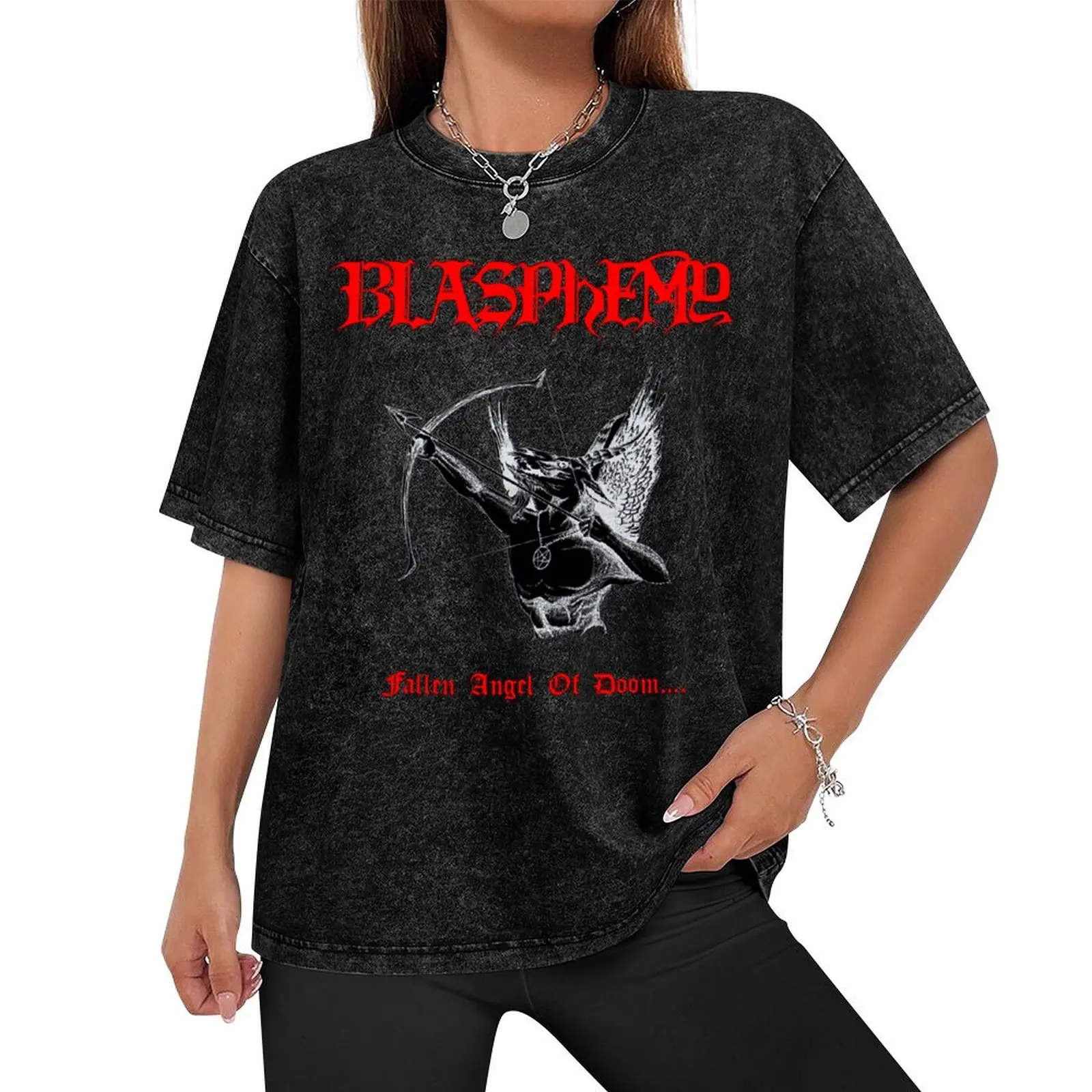 Blasphemy - Fallen Angel of Doom T-Shirt oversized graphic tee clothes plain mens clothes