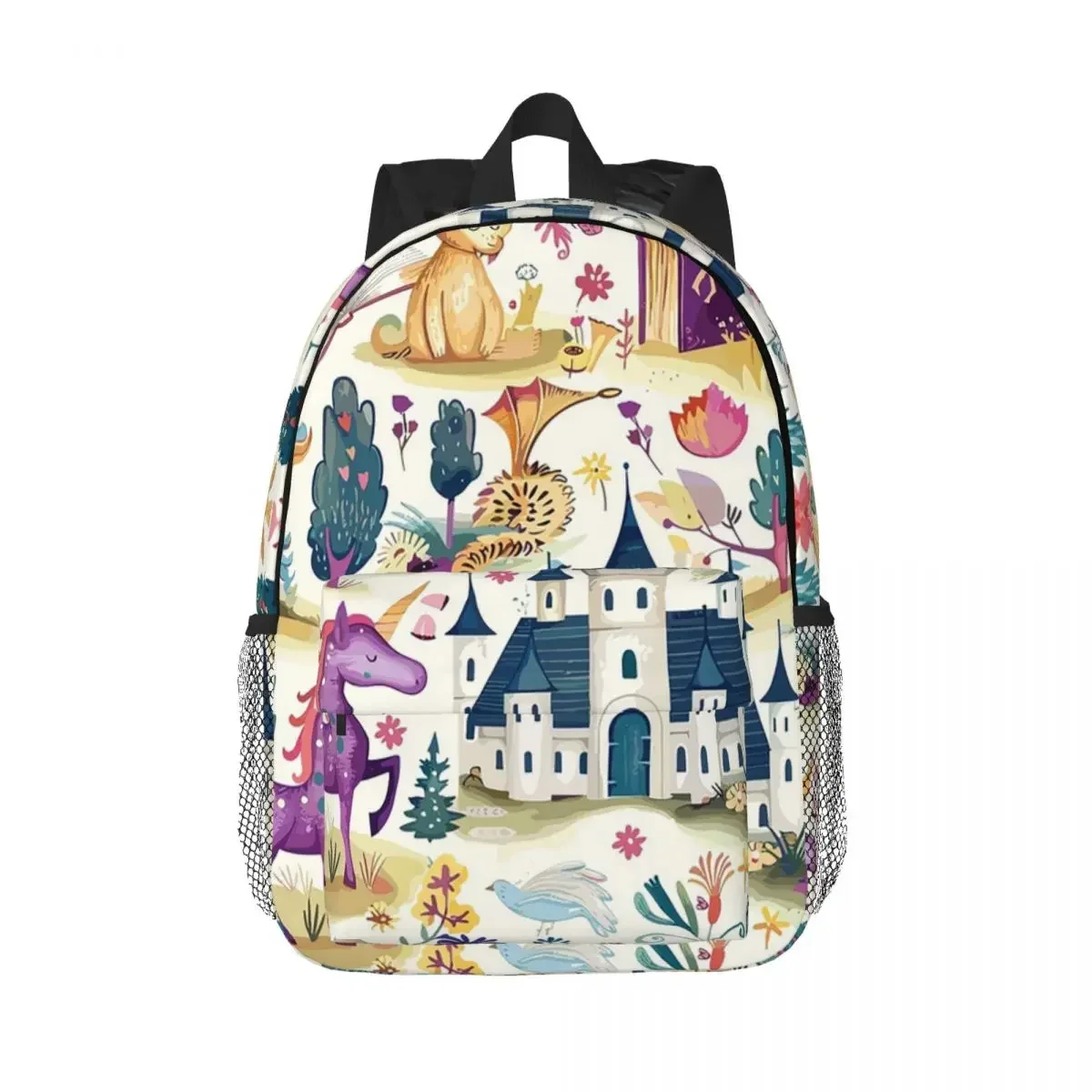 Fairy Tale Castles Backpacks Boys Girls Bookbag Fashion Students School Bags Travel Rucksack Shoulder Bag Large Capacity