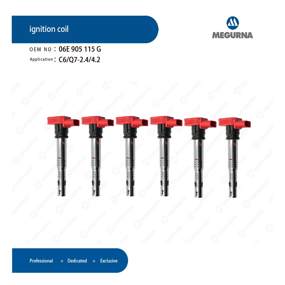 

MEGURNA 1/4/6pcs ignition coil 06E905115G for Audi 2.0L 2.4L 2.8L 3.0L 3.0T 3.2L 4.2L A4 A5 A6 A7 A8 Q5 Q7 R8 VW Touareg Porsche