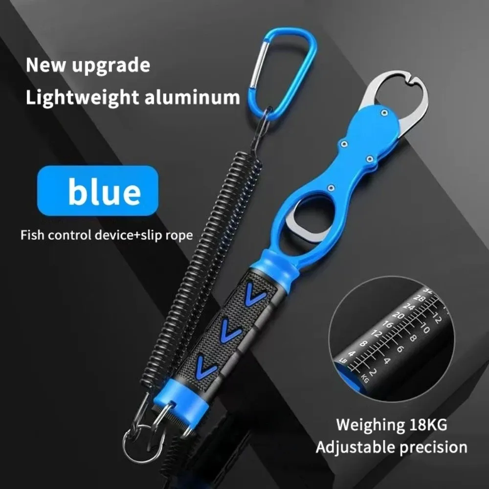 

Aluminum Alloy Heavy Duty Fish Lip Gripper with Weighing Scale Fishing Tool Fishing Grip Hook No Rust Waterproof