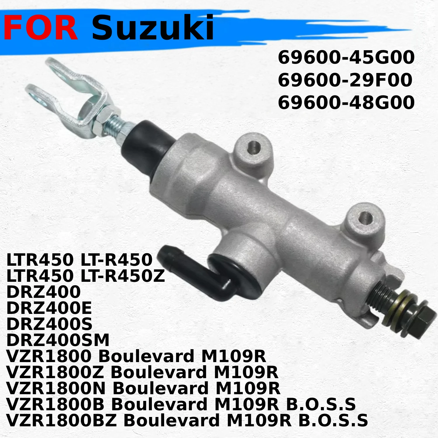 

Главный тормозной цилиндр заднего суппорта подходит для Suzuki LTR450 LT-R450 LT-R450Z DRZ400 DRZ400E DRZ400S DRZ400SM OEM: 69600-45G00