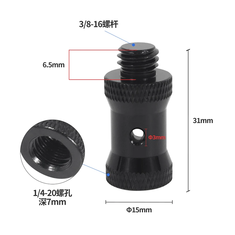 1/4 bis 3/8 M4 M5 M6 M8 M10 Gewinde Umwandlung Schraube Adapter Für Kamera Stativ Kugelkopf Projektor Halterung DSLR Kamera Zubehör – Detail 40