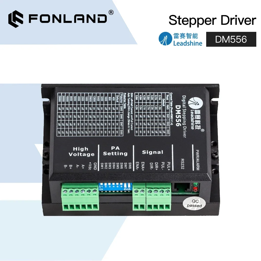 Leadshine DM556 Stepper Driver 2 Phase 20-50VAC 0.5-5.6A for Nema 17 Nema 23 Stepper Motor Control Engraving Cutting Machine