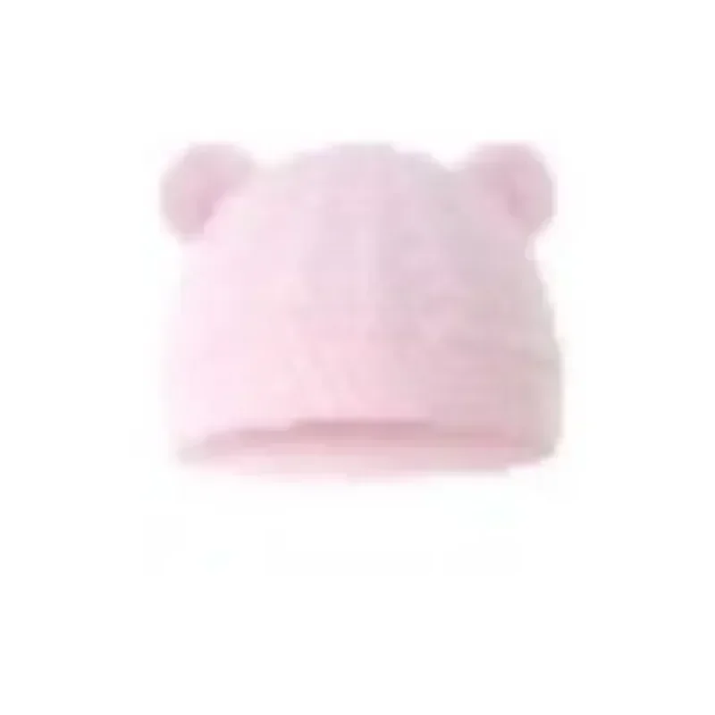 Newborn Bear Print Fetal Cap - Lightweight Single-Layer Hat for Spring/Summer/Autumn