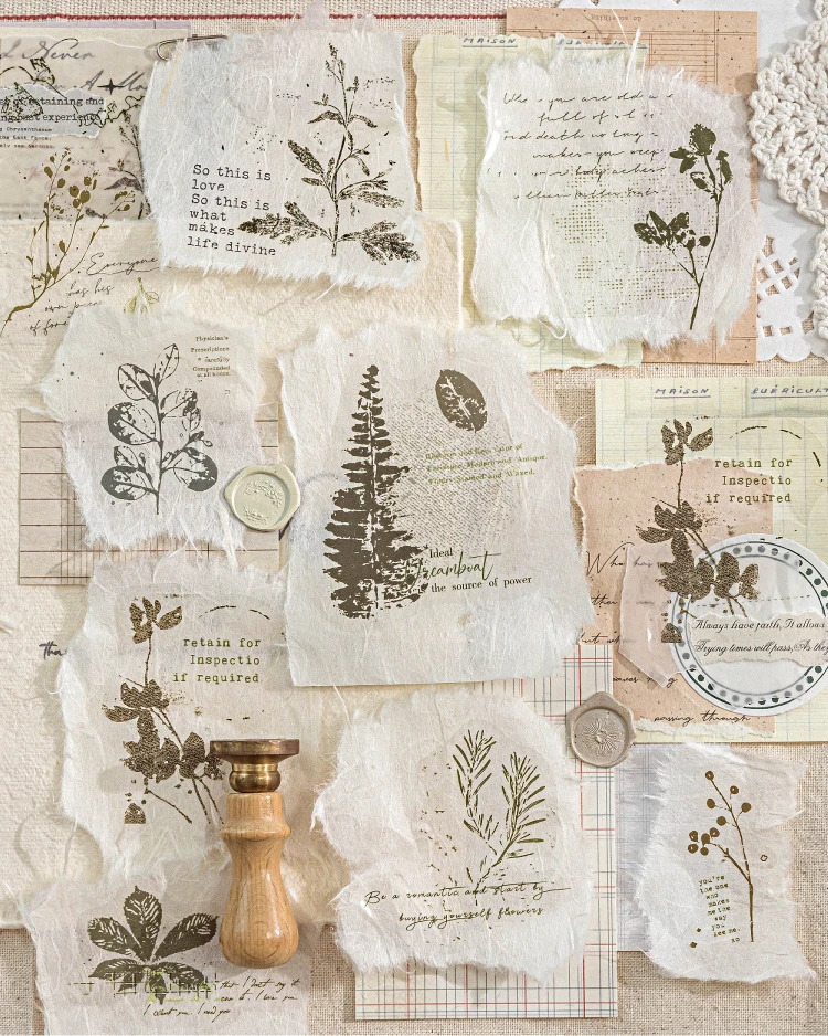 20-teiliges Aufkleber-Set für Pflanzen, Blumen, Pflanzen, dekorative Aufkleber, DIY-Planer, Tagebuch, Journal, Scrapbook-Zubehör – Detail 3