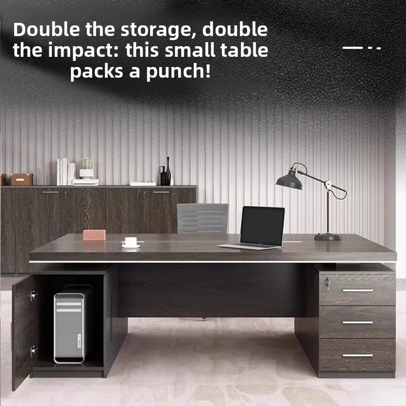 LMM Simple Modern Manager President Desk Office Supervisor Desk and Chair Combination