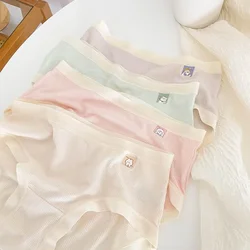 7PCS Teens Girls Solid Daily Panties Maiden Soft Comfort Antibacterial Briefs 8+y Young Child Clothing Thin Breathable Underwear