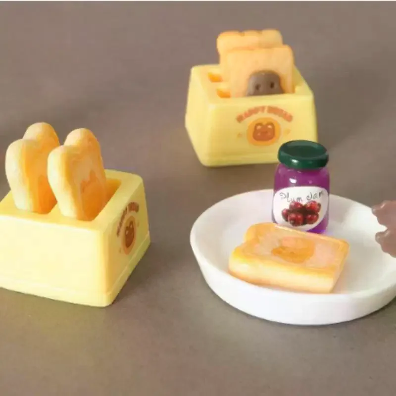 ชุดเครื่องทำขนมปังจำลอง 12 ชิ้น พร้อมแยม คลิปหนีบขนมปัง ของเล่นอาหารจิ๋ว อุปกรณ์ DIY ของตกแต่งบ้านตุ๊กตา