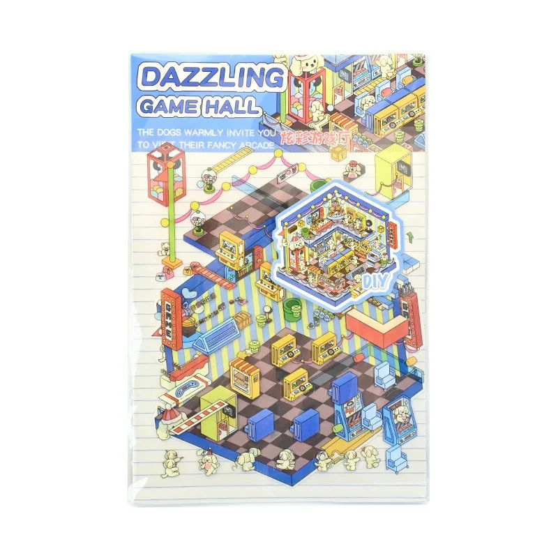 Regalo para adultos y niños, juguetes clásicos, pegatinas de casa en miniatura 3D, Kit de artesanía de paisajismo creativo DIY, actividad divertida para aliviar el estrés