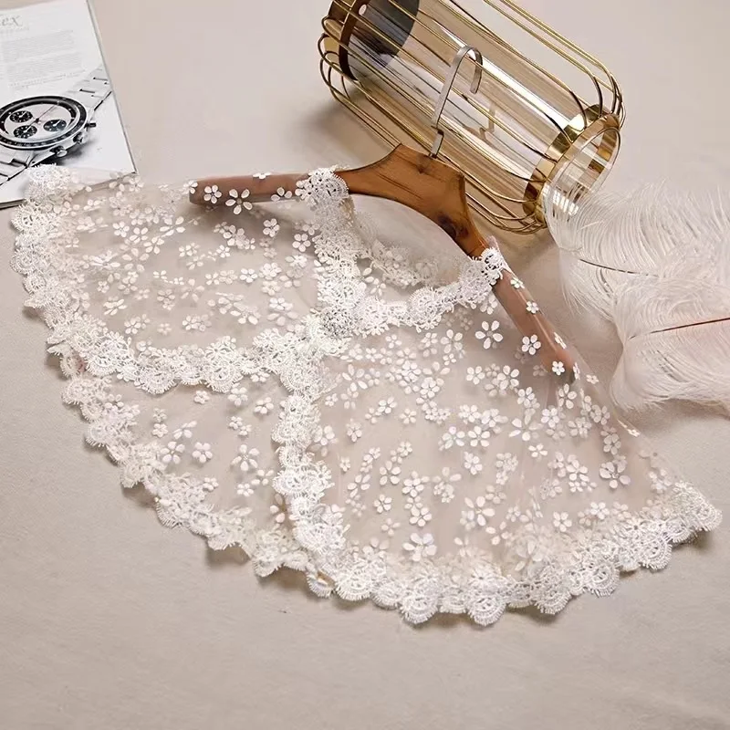 Baby Girl Lace Flower Sunscreen Cloak Child Wedding Cape Princess Pageant Birthday Dress Wraps Coat Top Baby Clothes 3-12Y